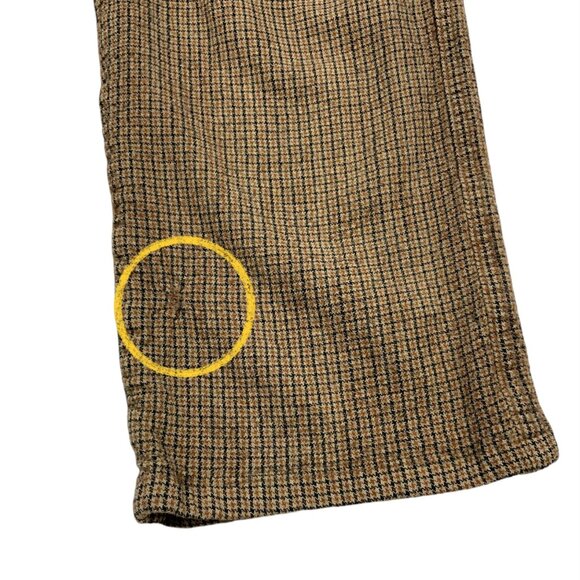 Moschino Jean Plaid Pant 34 Wool Blend Relaxed Fit Mid Rise Cropped Heritage - Picture 6 of 12